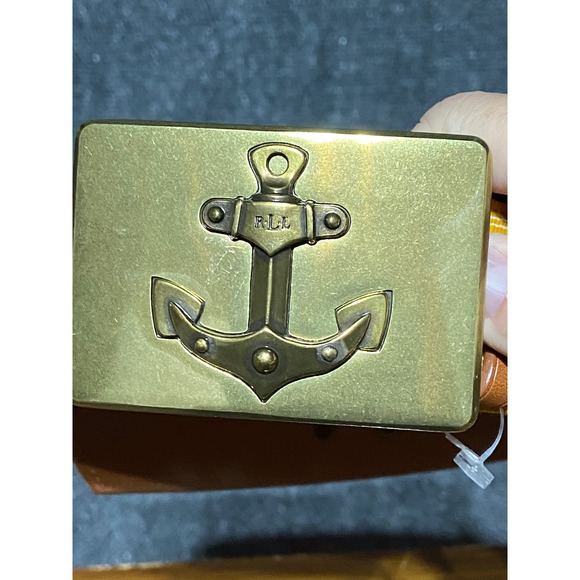 Vintage Lauren Ralph‎ Lauren Women\'s M Solaire Striped Fabric Belt Anchor Buckle main image 6
